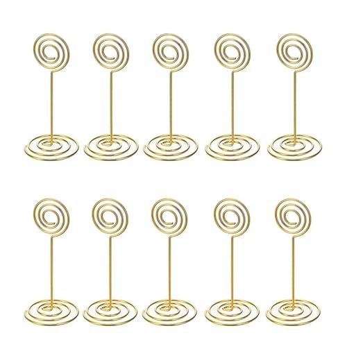 Tischkartenhalter für Hochzeit, Party, Event, Bankett, Dekoration, goldfarben, 20 Stück Tischkartenhalter für Hochzeit, Party, Event, Bankett, Dekoration, goldfarben, 20 Stück von MDYTPT