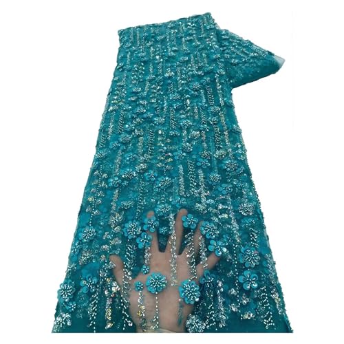 Tüll-Netz-Spitzenstoffe mit Pailletten für Abendkleider, Perlen-Tüll-Spitzenstoff (Farbe 120 cm) von MDYTPT