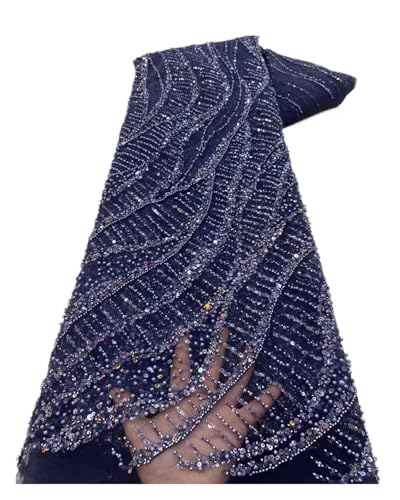 Tüll für Hochzeitsparty, 91 cm, Pailletten, Perlen, Spitze, Stickerei, Spitzenstoff für Hochzeitskleid (Farbe 07) von MDYTPT