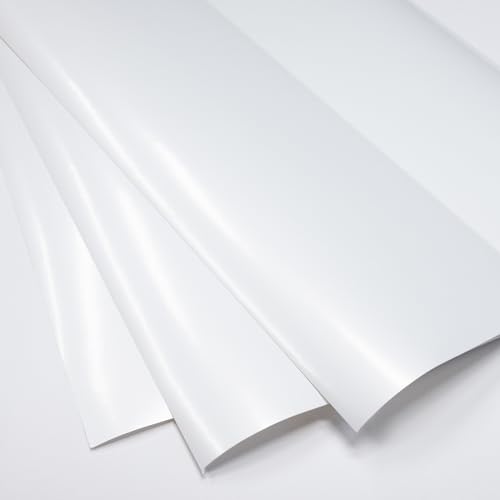 MD Labels Glänzende Etiketten DIN A4 210x297 mm – 50 Blatt – Weiß – Bedruckbar für Laserdrucker von MD Labels