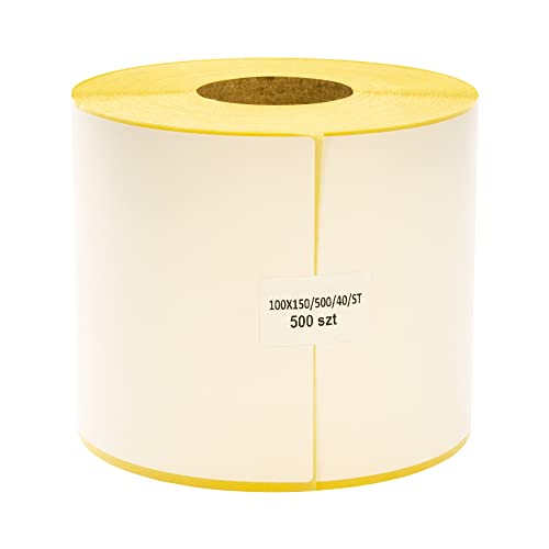 MDlabels Weiße Thermoetiketten auf Rolle - 100 x 150 mm - 500 Stück - Hülse 40 mm - permanent haftend, Versandetiketten, 4" x 6" Thermische etiketten MDlabels Weiße Thermoetiketten auf Rolle - 100 x 150 mm - 500 Stück - Hülse 40 mm - permanent haftend, Versandetiketten, 4" x 6" Thermische etiketten von MDlabels