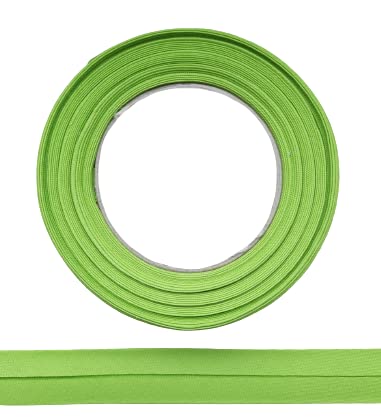 ME:NaMa Schrägband aus 100% Baumwolle - 10 m x 30 mm (gefalzt) - Hochwertiges Einfassband, Baumwollband, Schrägband - Ideal zum DIY-Nähen - In Belgien hergestellt, auf einer Rolle (Hellgrün) von ME:NaMa