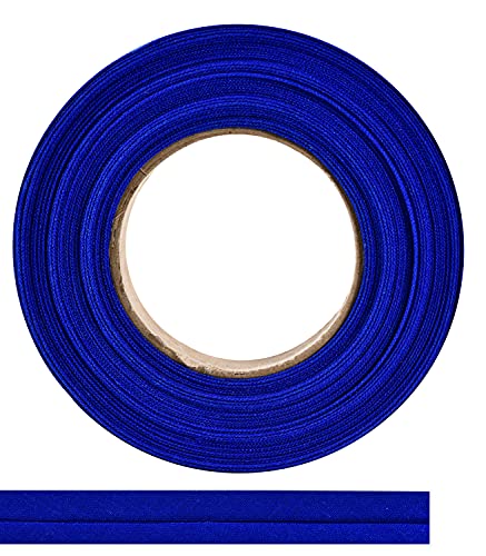 ME:NaMa Schrägband aus 100% Baumwolle - 10 m x 60 mm (gefalzt) - Hochwertiges Einfassband, Baumwollband, Schrägband - Ideal zum DIY-Nähen - In Belgien hergestellt, auf einer Rolle (Dunkelblau) von ME:NaMa