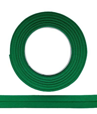 ME:NaMa Schrägband aus 100% Baumwolle - 10 m x 60 mm (gefalzt) - Hochwertiges Einfassband, Baumwollband, Schrägband - Ideal zum DIY-Nähen - In Belgien hergestellt, auf einer Rolle (Grün) von ME:NaMa