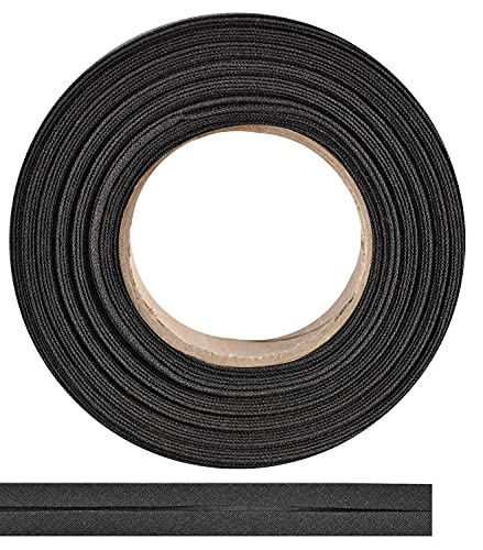 ME:NaMa Schrägband aus 100% Baumwolle - 5 m x 40 mm (gefalzt) - Hochwertiges Einfassband, Baumwollband, Schrägband - Ideal zum DIY-Nähen - In Belgien hergestellt, auf einer Rolle (Dunkelgrau) von ME:NaMa