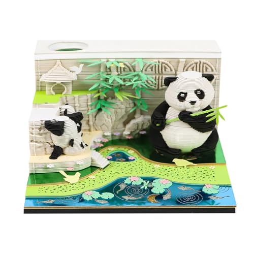 2025 3D Papier Skulptur Panda Kalender Desktop Kalender Hinweis Pad Tisch Ornament Rennbare Notizblock 2025 3D Papier Skulptur Panda Kalender Desktop Kalender Hinweis Pad Tisch Ornament Rennbare Notizblock von MEAKTSMI