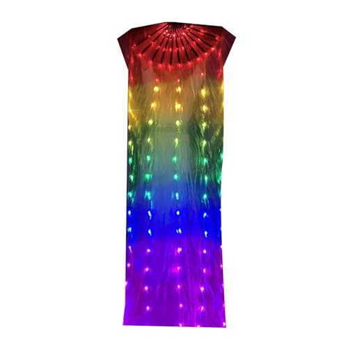 MEAKTSMI LED Light Up Belly Dance Ventilator Batterie Betrieben Aufschlussreicher Regenbogen Langer Klappventilator Für Festivals Und Partys MEAKTSMI LED Light Up Belly Dance Ventilator Batterie Betrieben Aufschlussreicher Regenbogen Langer Klappventilator Für Festivals Und Partys von MEAKTSMI
