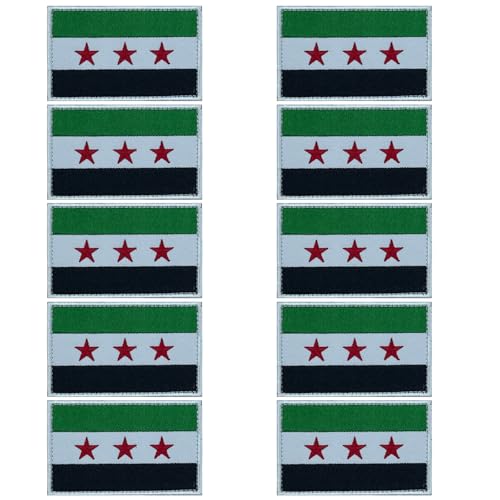 Stickerei Syrien Neue Flaggen Patches Abzeichen Mit Einfachem Hakenverschluss Für Einheitliches Aufmerksamkeitsthema Gifting von MEAKTSMI