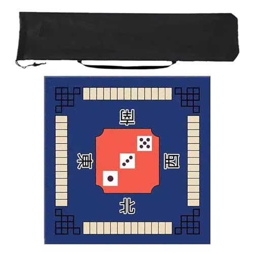 MEBSJY Mahjong mat Geräuschreduzierende Mahjong-Matte mit Regeln, rutschfeste Unterseite, Kristall-Samtstoff, Mahjong-Tischmatte für Mahjong-Poker(Color:Style 2,Size:29.5in) von MEBSJY