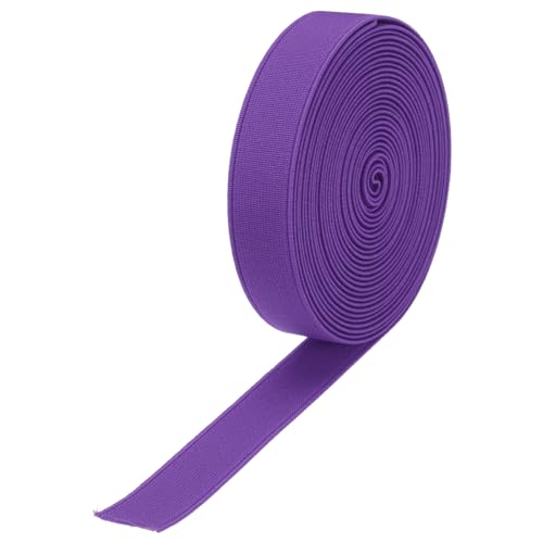 MECCANIXITY Elastische Bänder zum Nähen, 2 cm, 4,5 m, violett, gestrickt, elastische Spule, hohe Elastizität für Perücken, Bund, Hosen von MECCANIXITY