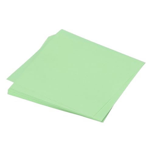 MECCANIXITY Origami-Papier, doppelseitig, 25 Blatt, hellgrün, 25 x 25 cm, quadratisch, für Kunst-, Bastelprojekte, Anfänger, Geschenkdekoration von MECCANIXITY