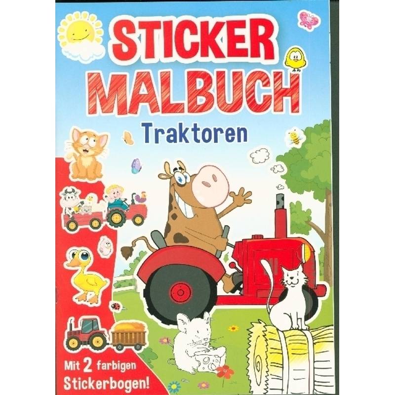 Mal- & Stickerbuch: Traktor, Kartoniert (TB) von MEDIA