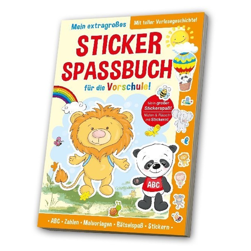 Mein Extragroßes Stickerspaßbuch Für Die Vorschule!, Kartoniert (TB) von MEDIA