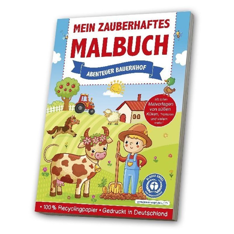 Mein Zauberhaftes Malbuch - Abenteuer Bauernhof, Kartoniert (TB) von MEDIA