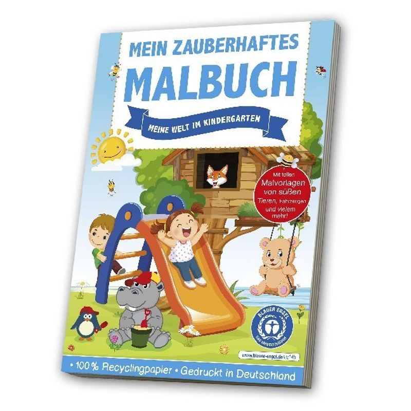 Mein Zauberhaftes Malbuch / Mein Zauberhaftes Malbuch - Meine Welt Im Kindergarten, Kartoniert (TB) von MEDIA