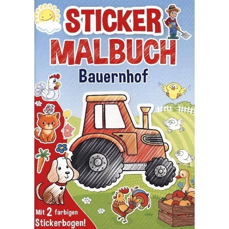 Stickermalbuch Bauernhof, Kartoniert (TB) von MEDIA