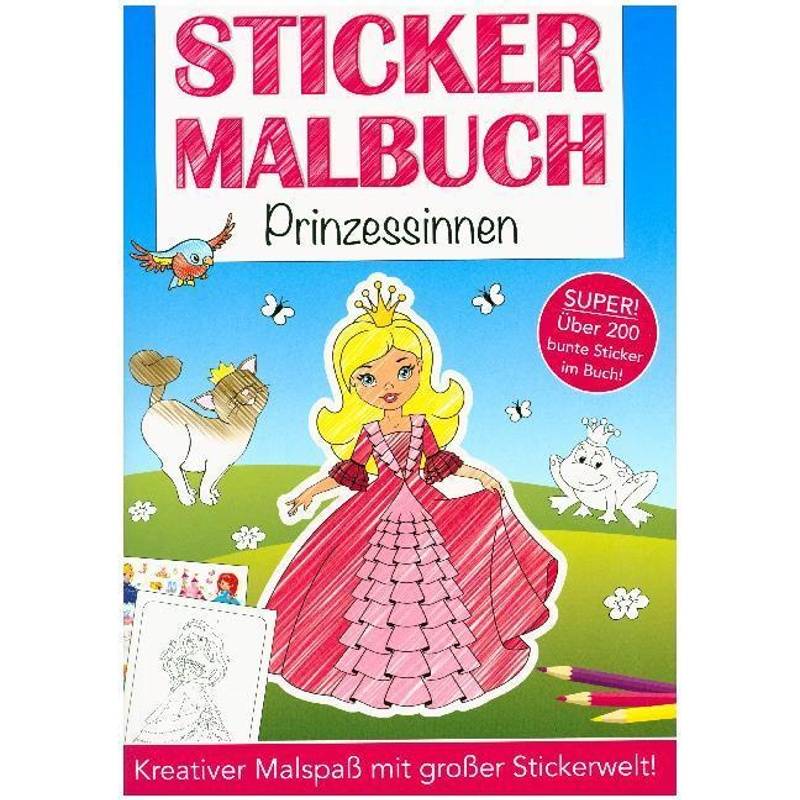 Stickermalbuch Prinzessinnen, Kartoniert (TB) von MEDIA