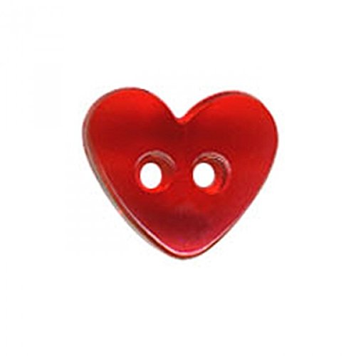 Knopf Herz transparent Farbe rot Knopf Herz transparent Farbe rot von MEDIAC