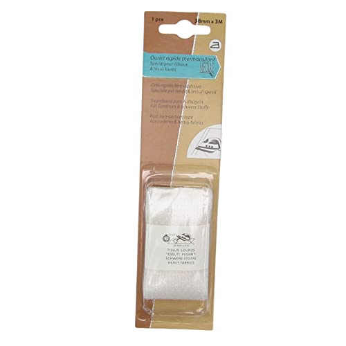 mediac Saumband zum Aufbügeln für schwere Stoffe, 38 mm x 3 m von MEDIAC