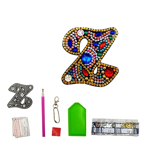 MEDOYOH Buchstaben Z DIY Diamant Malerei Schlüsselanhänger, Retro Diamond Painting Schlüsselanhänger Beidseitig Aus Acryl, DIY Kunst Strass Diamant Malerei Kits für Anhänger Tasche Dekor Brosche MEDOYOH Buchstaben Z DIY Diamant Malerei Schlüsselanhänger, Retro Diamond Painting Schlüsselanhänger Beidseitig Aus Acryl, DIY Kunst Strass Diamant Malerei Kits für Anhänger Tasche Dekor Brosche von MEDOYOH