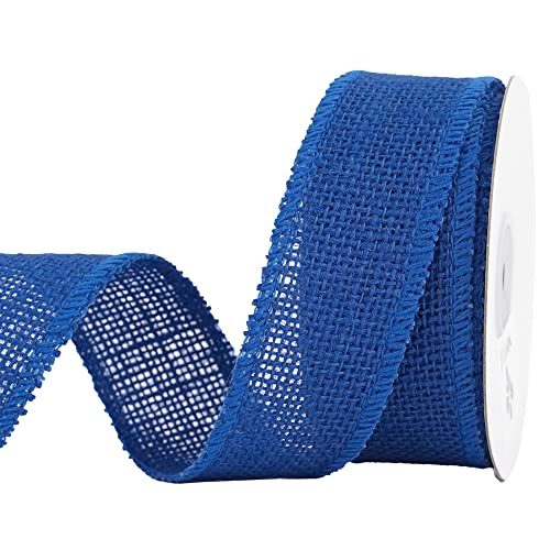 MEEDEE Königsblaues Sackleinenband, natürliches Juteband, blaues Band, 3,8 cm, Juteband, natürliches Juteband, zum Verpacken von 4. Juli, Partydekoration, patriotische Kränze, Bastelbedarf, 9,1 m MEEDEE Königsblaues Sackleinenband, natürliches Juteband, blaues Band, 3,8 cm, Juteband, natürliches Juteband, zum Verpacken von 4. Juli, Partydekoration, patriotische Kränze, Bastelbedarf, 9,1 m von MEEDEE