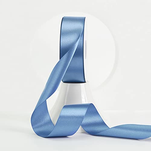 MEEDEE Rauchblaues Satinband, 3,8 cm, staubiges blaues Band, Lux-Satinband, doppelseitig, 45,7 m Seidenband, Satinband für Geschenkverpackungen, Satin-Hochzeiten, Blumenstrauß, Urlaubsdekoration MEEDEE Rauchblaues Satinband, 3,8 cm, staubiges blaues Band, Lux-Satinband, doppelseitig, 45,7 m Seidenband, Satinband für Geschenkverpackungen, Satin-Hochzeiten, Blumenstrauß, Urlaubsdekoration von MEEDEE
