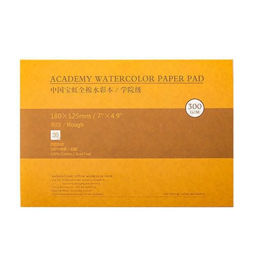 MEEDEN Aquarellpapier Baumwolle: 20 Blatt Watercolor Paper 300g/m² - Rau 18 x 12,5 CM - Säurefrei Aquarellblock Malblock DIN A6 Aquarell Skizzenbuch für Aquarell Gouache Künstler Kinder MEEDEN Aquarellpapier Baumwolle: 20 Blatt Watercolor Paper 300g/m² - Rau 18 x 12,5 CM - Säurefrei Aquarellblock Malblock DIN A6 Aquarell Skizzenbuch für Aquarell Gouache Künstler Kinder von MEEDEN