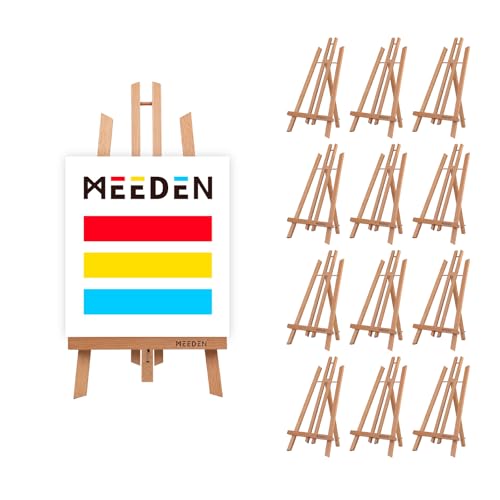 MEEDEN 12 Stück Tischstaffelei Holz, 50 CM Display Staffeleien, Kinder Staffelei Tisch, Bild Ständer Massives Buchenholz, Klappbar und Platzsparend, Hält Leinwände bis zu 45 CM MEEDEN 12 Stück Tischstaffelei Holz, 50 CM Display Staffeleien, Kinder Staffelei Tisch, Bild Ständer Massives Buchenholz, Klappbar und Platzsparend, Hält Leinwände bis zu 45 CM von MEEDEN