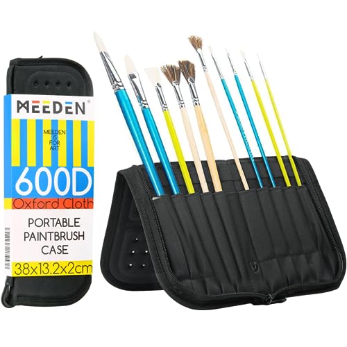 MEEDEN 15 X 10.5 Inch Mesh Paint Brushes Case Zippered Brush Holder, Long Handle, Black by MEEDEN MEEDEN 15 X 10.5 Inch Mesh Paint Brushes Case Zippered Brush Holder, Long Handle, Black by MEEDEN von MEEDEN