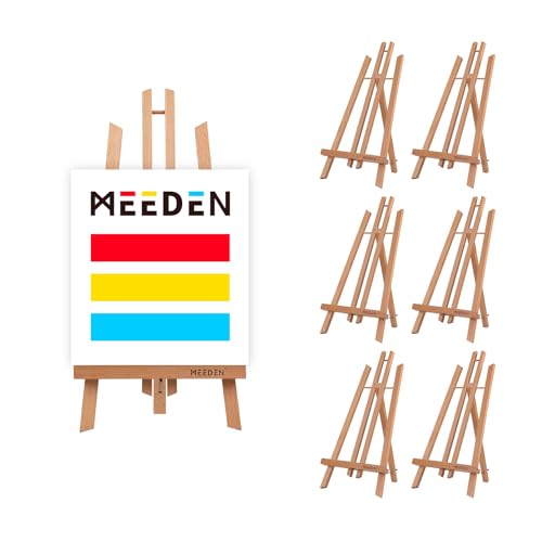 MEEDEN 6 Stück Tischstaffelei Holz, 50 cm Display Staffeleien, Kinder Staffelei Tisch, Bild Ständer Massives Buchenholz, Klappbar und Platzsparend, Hält Leinwände bis zu 45 cm MEEDEN 6 Stück Tischstaffelei Holz, 50 cm Display Staffeleien, Kinder Staffelei Tisch, Bild Ständer Massives Buchenholz, Klappbar und Platzsparend, Hält Leinwände bis zu 45 cm von MEEDEN
