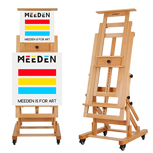 MEEDEN Bewegliche große H-Rahmen-Malstaffelei - Künstler-Staffelei aus solidem Buchenholz für Studio - Robuste Kunststaffelei für Erwachsene, hält Leinwände bis zu 200 cm MEEDEN Bewegliche große H-Rahmen-Malstaffelei - Künstler-Staffelei aus solidem Buchenholz für Studio - Robuste Kunststaffelei für Erwachsene, hält Leinwände bis zu 200 cm von MEEDEN