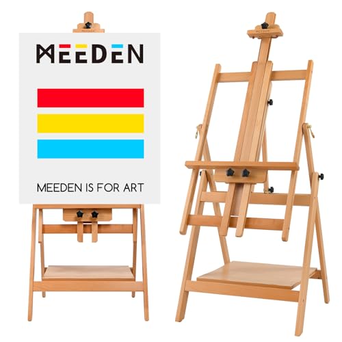 MEEDEN Große Atelierstaffelei, Umwandelbare Staffelei mit H-Rahmen für Künstler, Verstellbare Kunststaffelei aus Holz, Mehrzweck-Malstaffelei, einstellbar auf max 223,5cm, hält Leinwand bis zu 150cm MEEDEN Große Atelierstaffelei, Umwandelbare Staffelei mit H-Rahmen für Künstler, Verstellbare Kunststaffelei aus Holz, Mehrzweck-Malstaffelei, einstellbar auf max 223,5cm, hält Leinwand bis zu 150cm von MEEDEN