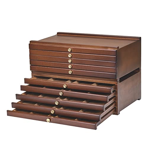 MEEDEN Holz Staffelei Walnuss mit 10 Schubladen -Große Bleistiftbox aus Buchenholz mit Schubladen und Fächern für Bleistifte, Stifte, Marker, Pinsel und Stempel MEEDEN Holz Staffelei Walnuss mit 10 Schubladen -Große Bleistiftbox aus Buchenholz mit Schubladen und Fächern für Bleistifte, Stifte, Marker, Pinsel und Stempel von MEEDEN