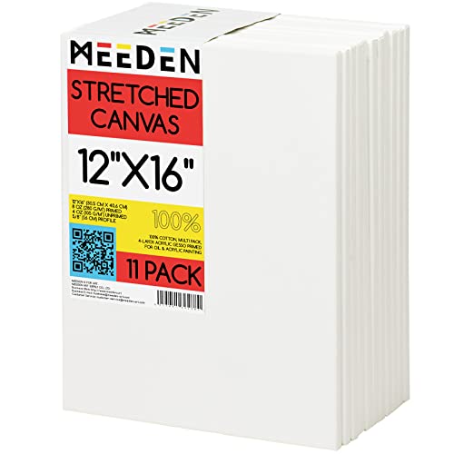 MEEDEN Keilrahmen Leinwand 30 × 40 11er set, Leinwand zum Bemalen Groß 100% Baumwolle, Künstlerbedarf für Malerei, Leinwände für Künstler, Hobbymaler & Anfänger MEEDEN Keilrahmen Leinwand 30 × 40 11er set, Leinwand zum Bemalen Groß 100% Baumwolle, Künstlerbedarf für Malerei, Leinwände für Künstler, Hobbymaler & Anfänger von MEEDEN