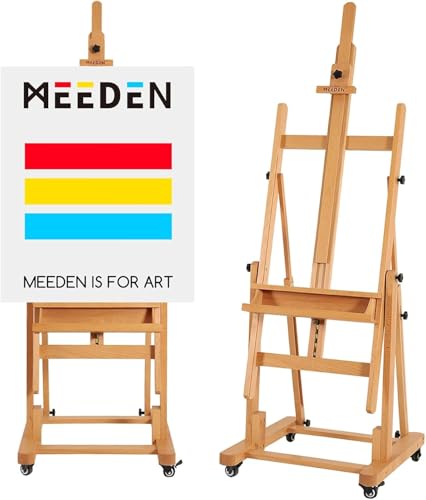 MEEDEN Künstler Extra große Staffelei schwere Buche Holz Staffelei Verstellbar Staffelei Kippen Studio Staffelei mit Lenkrollen, hält Leinwand bis 208,3 cm MEEDEN Künstler Extra große Staffelei schwere Buche Holz Staffelei Verstellbar Staffelei Kippen Studio Staffelei mit Lenkrollen, hält Leinwand bis 208,3 cm von MEEDEN