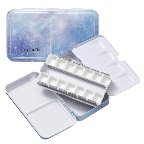 MEEDEN Aquarellkasten Leer: Watercolor Malkasten Reise-Tuschkasten mit 14 Aquarell Napf Leer - tragbare Metallbox Wet Mischpalette für Aquarell Gouache Watercolor Künstler Studenten MEEDEN Aquarellkasten Leer: Watercolor Malkasten Reise-Tuschkasten mit 14 Aquarell Napf Leer - tragbare Metallbox Wet Mischpalette für Aquarell Gouache Watercolor Künstler Studenten von MEEDEN