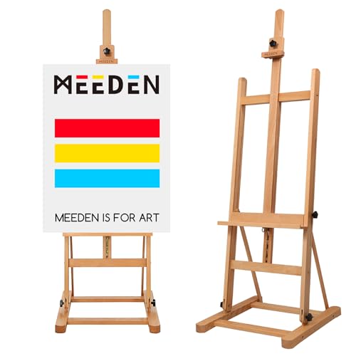 MEEDEN Staffelei Holz Groß H-Rahmen, Verstellbare Künstlerstaffelei aus Deutsche Buchenholz, Klappbare Atelierstaffelei für Malerei Erwachsene, Anfänger & Künstler, Hält Leinwand bis 122cm MEEDEN Staffelei Holz Groß H-Rahmen, Verstellbare Künstlerstaffelei aus Deutsche Buchenholz, Klappbare Atelierstaffelei für Malerei Erwachsene, Anfänger & Künstler, Hält Leinwand bis 122cm von MEEDEN