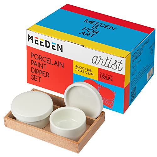 MEEDEN Porzellan Aquarell Mischpalette, Keramik Palette mit Deckel für Aquarell, Palettenbehälter mit Buchenschalen,für Gouache Malerei, Ölgemälde, Acry Malerei MEEDEN Porzellan Aquarell Mischpalette, Keramik Palette mit Deckel für Aquarell, Palettenbehälter mit Buchenschalen,für Gouache Malerei, Ölgemälde, Acry Malerei von MEEDEN