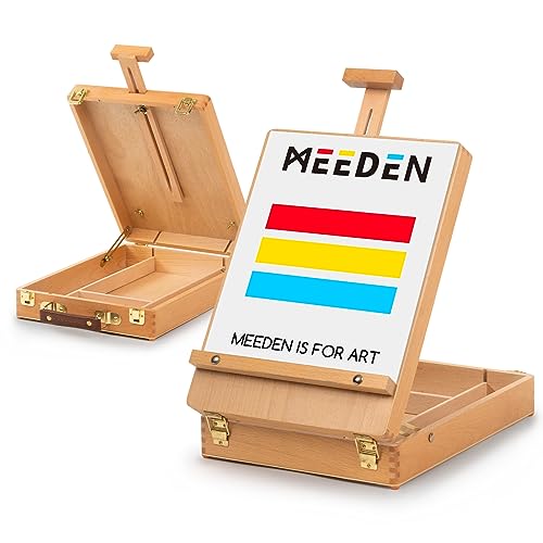 MEEDEN Studio Sketch Box Staffelei aus massivem Buchenholz, universelles Design, verstellbare Tischplatte, Skizzenbox Staffelei mit Aufbewahrungsbox für Plein Air Künstler, Kunststudenten und Anfänger MEEDEN Studio Sketch Box Staffelei aus massivem Buchenholz, universelles Design, verstellbare Tischplatte, Skizzenbox Staffelei mit Aufbewahrungsbox für Plein Air Künstler, Kunststudenten und Anfänger von MEEDEN