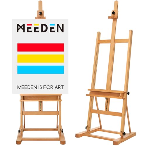 MEEDEN Malerei Staffelei, Staffelei Holz Groß H-Rahmen mit Ablagefach, Studio Künstler Mal Staffelei, Massives Buchenholz, verstellbare Ausstellungs Bodenstaffelei, Hält Leinwand bis zu 124cm(Natur) MEEDEN Malerei Staffelei, Staffelei Holz Groß H-Rahmen mit Ablagefach, Studio Künstler Mal Staffelei, Massives Buchenholz, verstellbare Ausstellungs Bodenstaffelei, Hält Leinwand bis zu 124cm(Natur) von MEEDEN