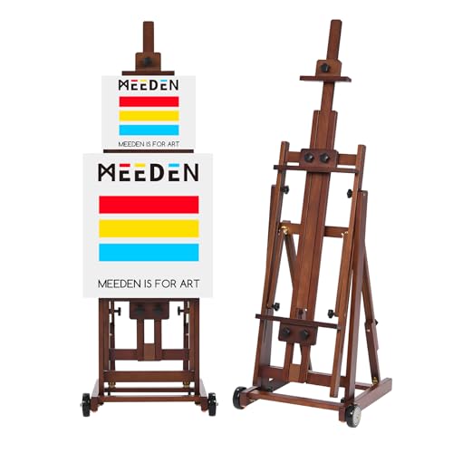 MEEDEN Studio-Staffelei mit H-Rahmen – verstellbare Studio-Staffelei aus Buchenholz, Staffelei für Malböden, beweglich und neigbar, flach erhältlich, hält Leinwandkunst bis zu 77", Mbf MEEDEN Studio-Staffelei mit H-Rahmen – verstellbare Studio-Staffelei aus Buchenholz, Staffelei für Malböden, beweglich und neigbar, flach erhältlich, hält Leinwandkunst bis zu 77", Mbf von MEEDEN