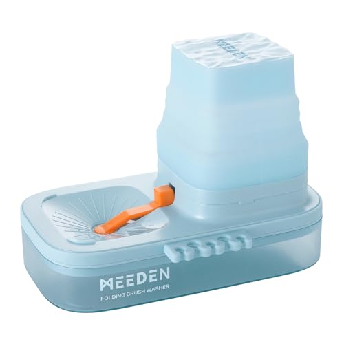 MEEDEN Tragbarer Pinselreiniger: Pinselreiniger mit 5-Slot-Silikon-Pinselhalter - Pinselreiniger für Acryl-, Aquarell- und Wasserfarben, Blau MEEDEN Tragbarer Pinselreiniger: Pinselreiniger mit 5-Slot-Silikon-Pinselhalter - Pinselreiniger für Acryl-, Aquarell- und Wasserfarben, Blau von MEEDEN