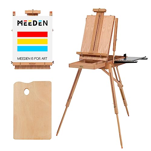Meeden Staffelei Holz Groß, Französische Kofferstaffelei Kizzenkasten Staffelei, Kunststaffelei mit Schublade für Profis, Künstler und Malerei Unterwegs, Hält Leinwand bis zu 86,4cm Meeden Staffelei Holz Groß, Französische Kofferstaffelei Kizzenkasten Staffelei, Kunststaffelei mit Schublade für Profis, Künstler und Malerei Unterwegs, Hält Leinwand bis zu 86,4cm von MEEDEN