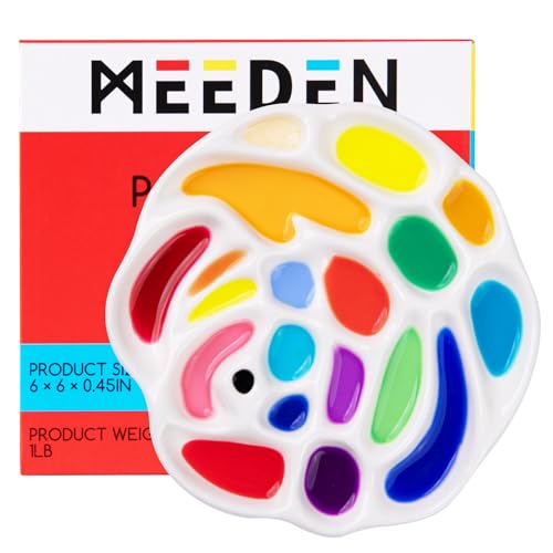 MEEDEN Porzellan, Keramik-Aquarell-Palette Mischtablett, rosenförmiges Design von MEEDEN