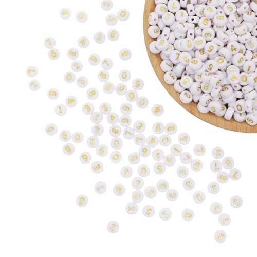 MEETGIFT 400 Stück Gold Nummer Buchstaben Perlen Zum Auffädeln Und Gummiband Für Armbänder,Perlen Buchstaben Für Armbänder,Beads For Bracelets,Perlen Für Armbänder Buchstaben Zum Armband Bastelset MEETGIFT 400 Stück Gold Nummer Buchstaben Perlen Zum Auffädeln Und Gummiband Für Armbänder,Perlen Buchstaben Für Armbänder,Beads For Bracelets,Perlen Für Armbänder Buchstaben Zum Armband Bastelset von MEETGIFT