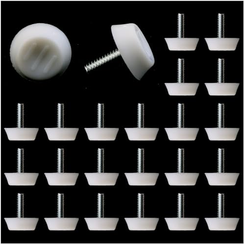 MEETOOT 24 verstellbare Möbelfüße, M6 x 15 mm, verstellbare Möbelrollenschrauben für Tische, Stühle, Schränke, Möbelbeine, Weiß MEETOOT 24 verstellbare Möbelfüße, M6 x 15 mm, verstellbare Möbelrollenschrauben für Tische, Stühle, Schränke, Möbelbeine, Weiß von MEETOOT