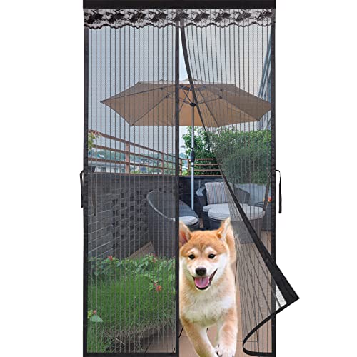 Magnet Fliegengitter Tür 105x220cm, Magnetvorhang Tür Insektenschutz Magnetvorhang Magnetverschluss Stark Genug Für Schiebetüren - Schwarz Magnet Fliegengitter Tür 105x220cm, Magnetvorhang Tür Insektenschutz Magnetvorhang Magnetverschluss Stark Genug Für Schiebetüren - Schwarz von MEEYI