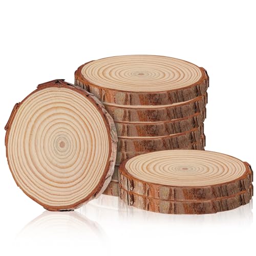 MEGYAD 10 Stück Holzscheiben 13-14 cm Durchmesser: Holzscheiben Runde, Holzscheiben Zum Basteln, Holzscheibe Untersetzer Holz Zum Basteln für DIY Basteln Hochzeit Weihnachten Dekoration Baumscheibe MEGYAD 10 Stück Holzscheiben 13-14 cm Durchmesser: Holzscheiben Runde, Holzscheiben Zum Basteln, Holzscheibe Untersetzer Holz Zum Basteln für DIY Basteln Hochzeit Weihnachten Dekoration Baumscheibe von MEGYAD