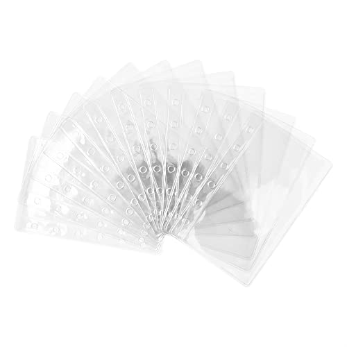 12 x A7 Bindertaschen, transparente Geldumschläge, wasserdichte PVC-Beutel, Seitenschutz für 6-Ring-Notizbuch, Ordner, Bilder, Dateien, Organizer von MEI YI TIAN