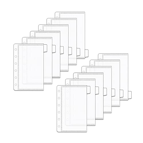 2 Sets mit 6 Registerkarten, A7, transparente PP-Umschläge, Trennblätter, lose Blätter, 6 Löcher, A7, 12 Blatt, Index-Umschläge für Budgetierung, Geldscheine, Organizer 2 Sets mit 6 Registerkarten, A7, transparente PP-Umschläge, Trennblätter, lose Blätter, 6 Löcher, A7, 12 Blatt, Index-Umschläge für Budgetierung, Geldscheine, Organizer von MEI YI TIAN